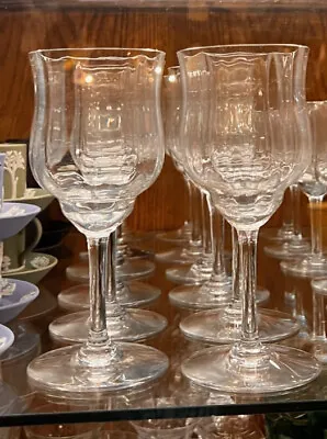 Buy Vintage French Baccarat Glassware - Set Of Four Capri Optic Tall Water Goblets • 379.34£