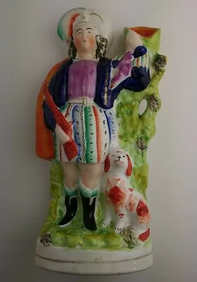 Buy Staffordshire Figurine English Antique Victorian C1870 Hunting Figure 30cm Tall • 43.70£