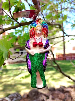 Buy New Blown Glass Rainbow Glittered  Drag Queen  Christmas Ornament Lgtbq • 11.03£