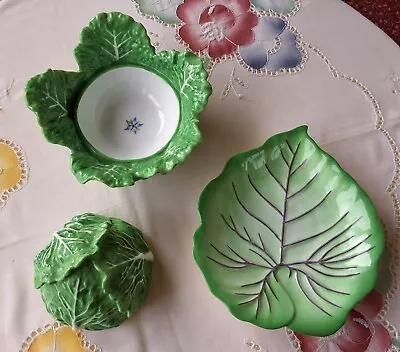 Buy Wedgewood Chelsea Garden Cabbage Lidded Dish & Leaf Dish RARE EXCEL • 43£