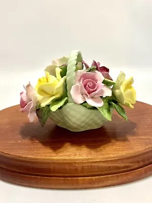 Buy Royal Adderley Fine Bone China Floral Basket Bouquet Roses England Small • 14.27£