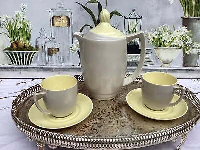 Buy Retro Branksome China Twintone Coffee Pot Cups & Saucers Vintage 1950's • 20£