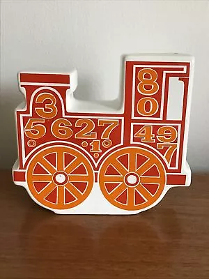 Buy Carlton Ware Collectible Orange Red White Train Money Box With Original Stopper • 40£