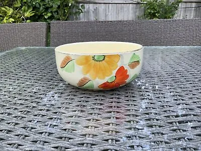 Buy Arthur Wood Pottery  Bowl, Orange And Red Flowers, Gold Rim • 8£