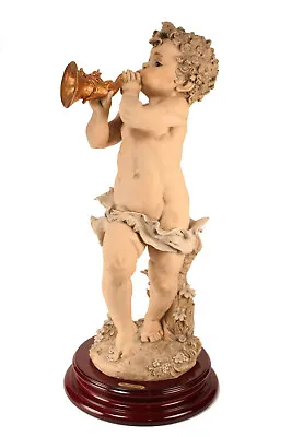 Buy Giuseppe Armani 1028 Joy Gherub Boy Angel W/ Horn Sculpture Figurine Lmtd Ed • 317.78£