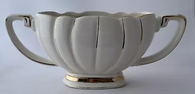 Buy Vintage Cream Ware Tulip Mantle Vase Gold Guilding 34cm Excellent Condition • 15£