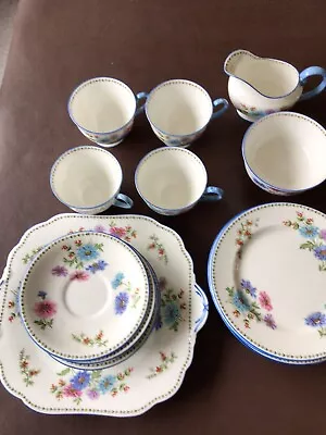 Buy Vintage Aynsley Bone China Tea Set, Rare, Unidentified Flower Pattern • 20£