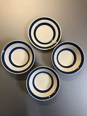Buy Staffordshire 'Chef Ware' Side Plate Three Bowls Blue & White Stripe. • 8£