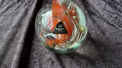 Buy Isle Of Wight Glass Paperweight Swirls And Bubbles • 15£