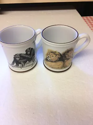 Buy Denby Mugs, Lion And Monkey. • 12£