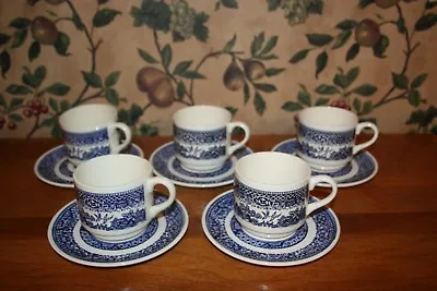 Buy 5- Vintage Blue Willow Royal China Usa Cup/saucer Set • 38£