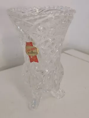 Buy Vintage Anna Hutte Bleikristall 24% Lead Crystal Cut Vase Design • 12£