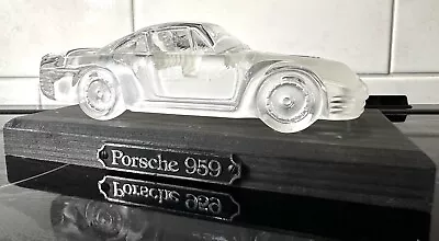 Buy Porsche 959 Hofbauer 24% Lead Crystal Car Ornament Paperweight On Stand Vintage • 25.99£
