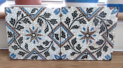 Buy 2 X ANTIQUE MINTONS CHINA WORKS FLOOR TILES - GREEK STYLE MOSAIC PATTERN • 60£