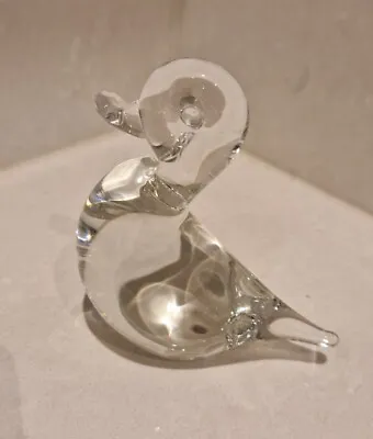 Buy Vintage Wedgwood Clear Glass Duck Paperweight • 15£