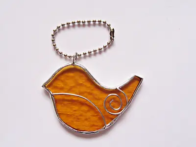 Buy Handmade Stained Glass Bird Suncatcher Gift Unleaded Tiffany-style Copper Foil • 12£