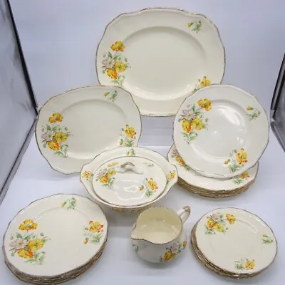 Buy Vintage Alfred Meakin Dinnerware Set Marigold 1930s • 30£