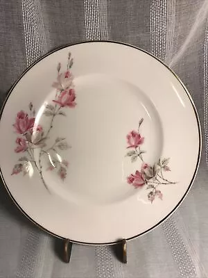 Buy CROWN STAFFORDSHIRE ENGLAND Fine Bone China CROWN Plate Pink Flowers Gold Rim  • 5.69£