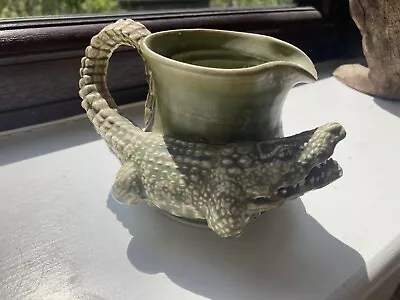 Buy Rare Vintage Hellfire Green Pottery Australia Crocodile 3   Jug • 25£