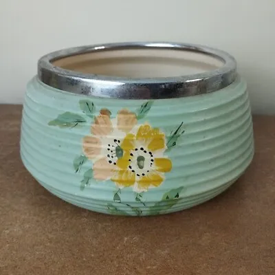 Buy Vintage 1930s, Art Deco, Brentleigh Ware 'Bramley' Bowl With Floral Decoration  • 9.95£
