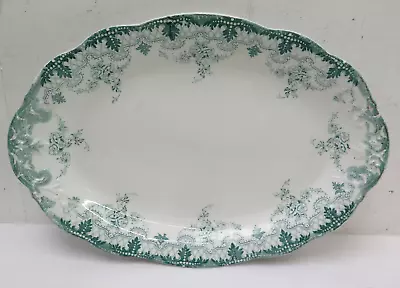 Buy WH Grindley & Co Plate England Antique Trade Mark Serving Dish Green 46 X 32 Cm • 24.99£