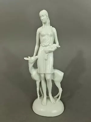 Buy A1070 Rosenthal Figure, Girls With Deer, G. Tiepstein, Mod.1630, H=31 Cm, 1st Choice • 644.74£