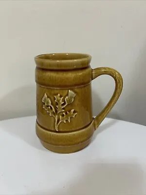 Buy Vintage West Highland Pottery Pint Tankard Mug Raised Thistle Stein Scotland • 10£