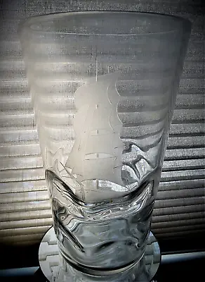 Buy BEAUTIFUL 30s VINTAGE ORREFORS GLASS SCHOONER VASE DESIGNED BY VICKE LINDSTRAND  • 175£