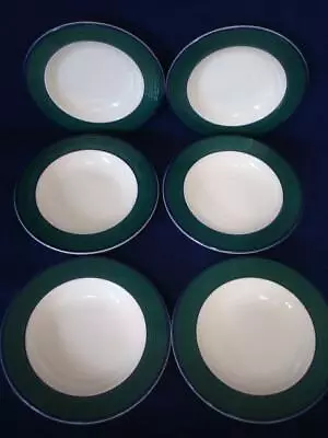 Buy M&s Rimini Green 8 3/4  Lipped Soup Bowls • 24£