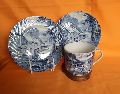 Buy James Kent Staffordshire Old Foley Blue & White Trio Set Cup,saucer,side Plate  • 12£