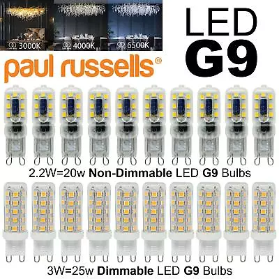 Buy 1-20X G9 LED Bulbs 2.2W 3W Capsule Light Replace 20w 25w Halogen G9 Bulbs 240V • 57.99£
