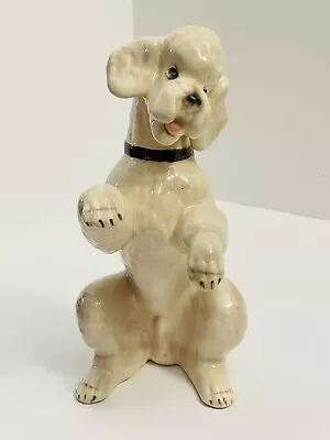 Buy Vintage Wien Keramos White Male Poodle Dog Sitting Upright Figurine Austria • 52.88£