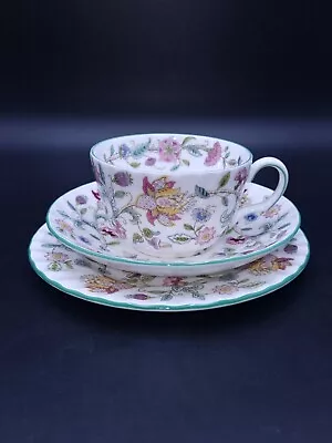 Buy Minton Haddon Hall Green Edge Tea Cup/Saucer/Plate-Second Quality • 19.90£