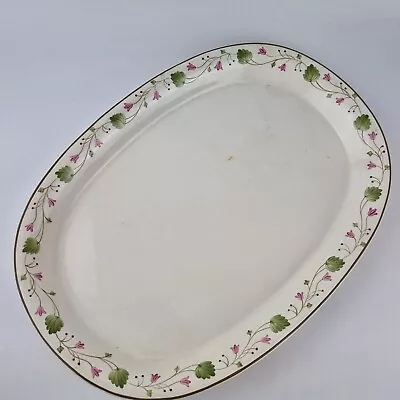 Buy Antique 19th Century Wedgwood Creamware Serving Dish Decorated Flowers 38.5cm • 95£