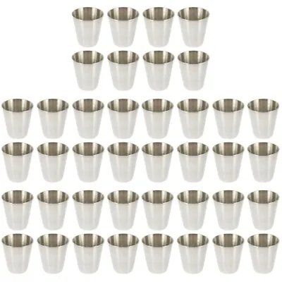 Buy  40 Pcs Cup For Liquor Stainless Steel Wine Glass Tumbler Anti-fall • 38.65£