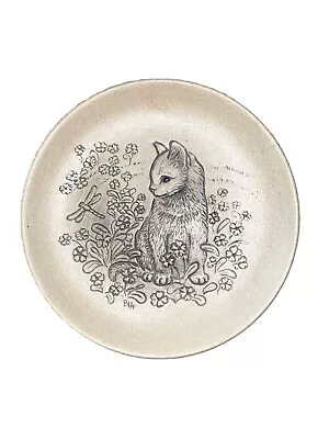 Buy Poole Pottery Decorative Cat And Dragonfly Plate/Pin Dish D 13cm With Mark • 5.99£