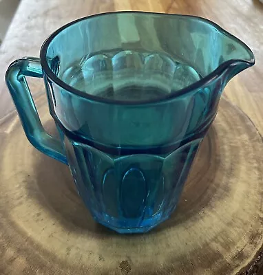 Buy Glass Jug , Large Turquoise Coloured Glass Jug, Great For Summer ! • 4.99£