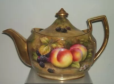 Buy Hand Painted Fruit Teapot Signed R.budd Former Worcester Artist • 295£