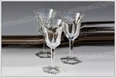 Buy Set Of 3 Baccarat Malmaison Crystal Wine Glasses #4 - Bordeaux Wine Glasses • 77.23£