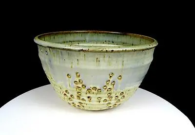 Buy Studio Art Pottery NW Stoneware Flambe Drip Glaze Vintage 9 1/4  Colander • 59.24£