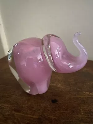 Buy Pink Heavy  Glass Elephant  • 12.99£
