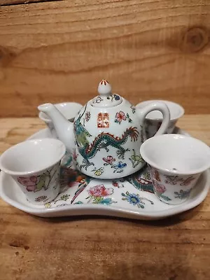 Buy Vintage Mini Asian Tea Set 7 Pieced • 28.35£