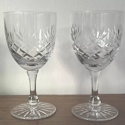 Buy Lead Crystal Wine Glass - Set Of Two Glasses - 6in Tall - 175ml • 19.95£