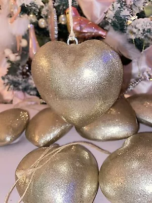 Buy Pottery Barn Christmas Ornament Glittery Hearts • 12.23£