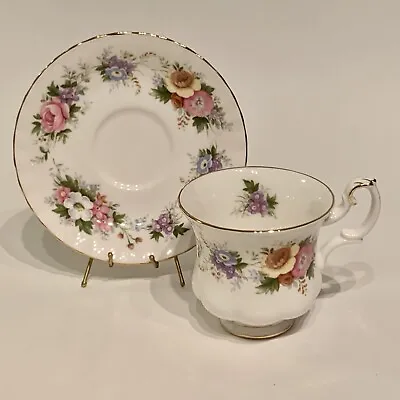 Buy Royal Adderley England For Danbury Mint Bone China Footed Tea Cup And Saucer Set • 23.80£
