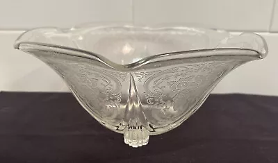 Buy Antique Vintage Hazel Atlas Depression Glass ROYAL LACE 3 - FOOTED Ruffle Bowl • 33.57£