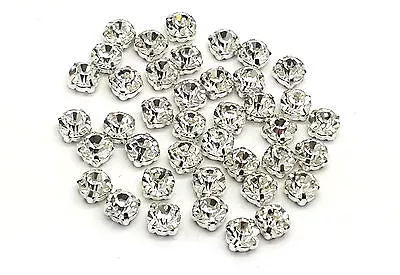 Buy 100 X 3.8mm GRADE A Sew On Cut Glass Crystals Rhinestones For Costume,Dress,3555 • 3.49£