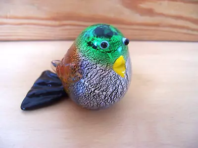 Buy Vintage  Glass Bird Ornament / Paperweight, Vibrant Colours • 14.99£