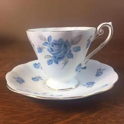 Buy Vintage Royal Standard Margaret Rose Blue Fine Bone China Tea & Saucer England • 19.25£