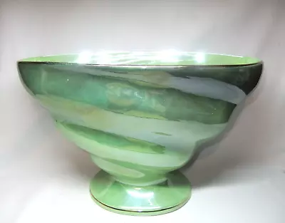 Buy Maling  Mantle Vase Vintage Pottery   Large Newcastle Art Deco Lustre Green • 29.99£
